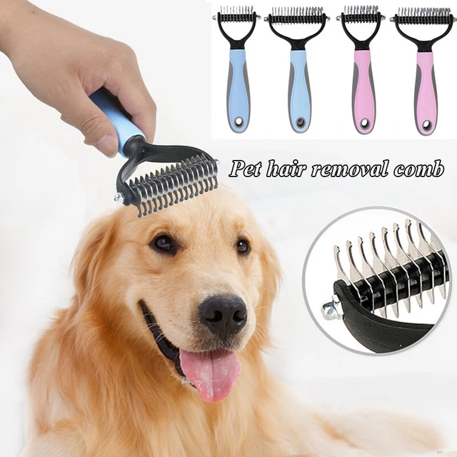 Grooming Brush For Pet Dog Cat Deshedding Tool Rake Comb Fur Remover Reduce Hair