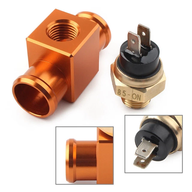 22mm Temperature Switch Radiator Fan Orange Fit Honda 125-650cc Suzuki 125-450cc