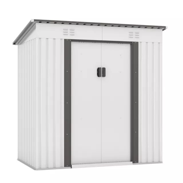 6'x4' Outdoor Storage Shed Metal Tool Shed Lockable Door for Garden Backyard