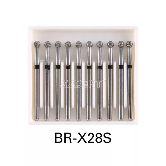 AZDENT Dental Diamond Burs Stainless Steel FG 1.6mm 25mm Ball Round FG XL