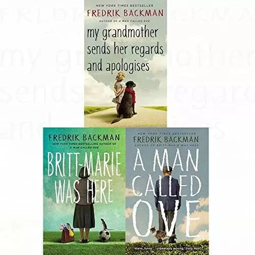Fredrik Backman 3 Books Collection Bundle (A Man Called Ove, My Gran - VERY GOOD