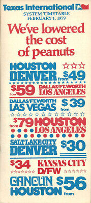 Texas International Airlines system timetable 2/1/79 [2071]