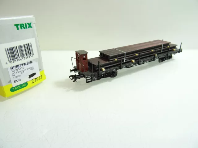 Trix H0 23955 AC Flachwagen mit Eisenbeladung und Brsh in OVP AR7198