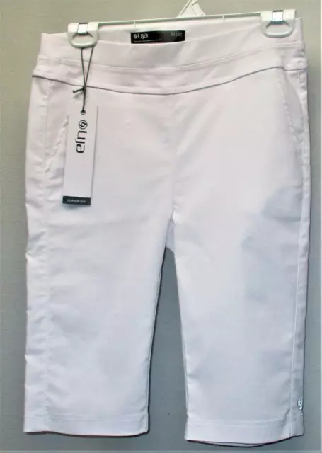 New Ladies Size US 6 Lija white pull on Bermuda golf shorts Made in Canada