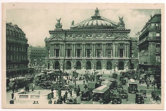 Postcard La Place de l'Opera House Le Grand Hotel, Photo by Patras, Paris France