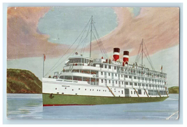 1954 Passengers at SS Richelieu Canada Steamship Lines Vintage Postcard