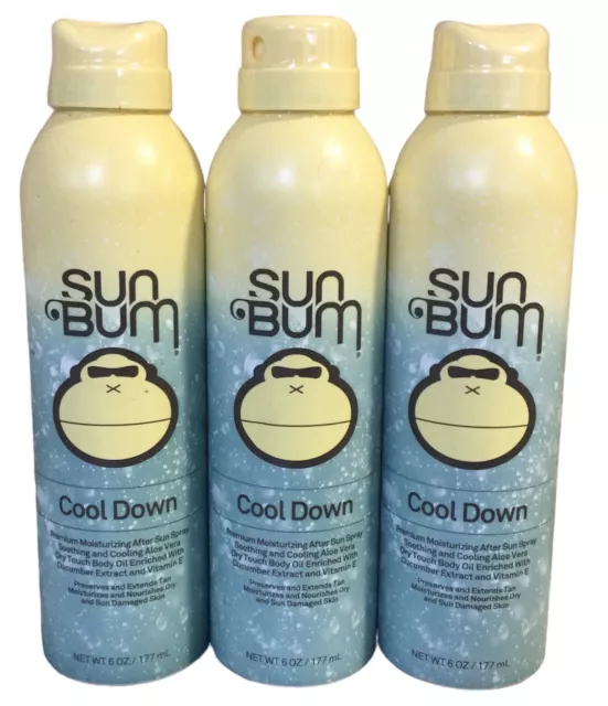3PK SunBum Cool Down Premium Moisturizing After Sun Spray 6oz Ea.(W5)