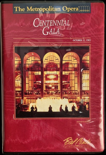 THE METROPOLITAN OPERA Centennial Gala (1983) 2 VHS Tape Set ...