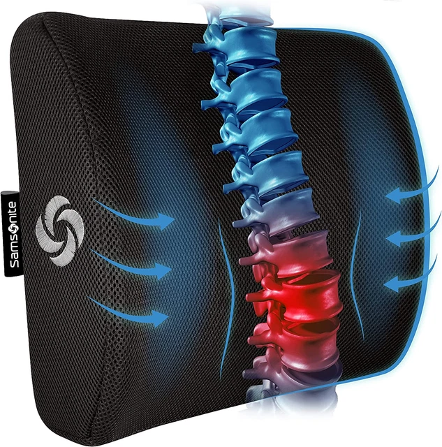 Lower Back Lumbar Support Pillow Cushion Memory Foam Car Seat Pain Relief Chair