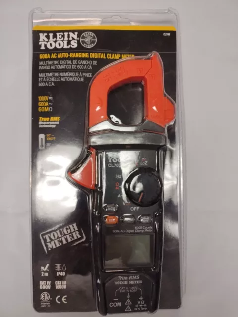Klein Tools 600A AC Auto-Ranging Digital Clamp Meter CL700 BRAND NEW