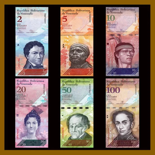 Venezuela 2 -100,000 Bolivares & 2-500 Soberano (21 Pcs Full Set) 2007-2018 Unc 2