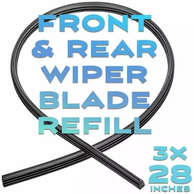 For Toyota Prius frameless wiper blade refills 2003-2015 Front Rear cut to size