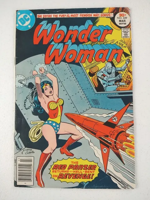 Wonder Woman #229 Bronze Age Bondage Cover (1977 DC Comics) Red Panzer