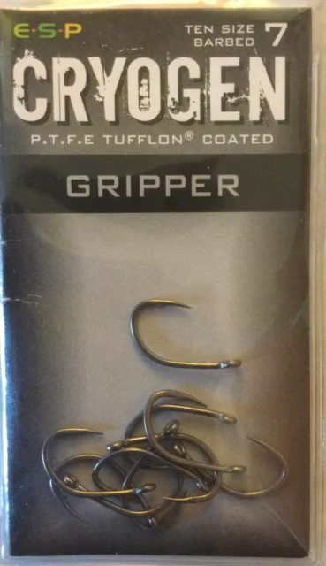Esp Cryogen Gripper Barbed Carp Fishing Hooks - Size 7