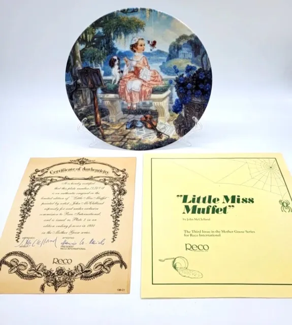 Scott Gustafson Classic Mother Goose "Little Miss Muffet" Collector Plate w/COA 2