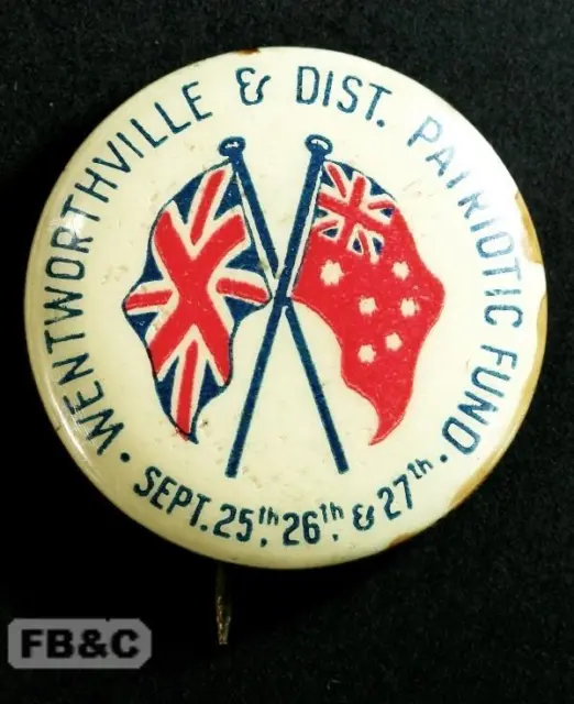 WW2 Wentworthville & District Patriotic Fund Pin Badge