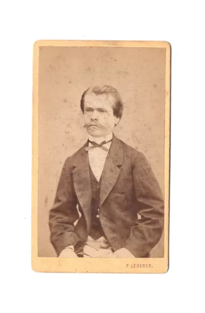 F. Lederer CDV Foto Herrenportrait - Wien 1870er