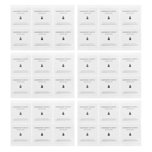 10 piezas etiquetas de frasco transparente fabricante de etiquetas para velas vasos almacenamiento etiquetas de frasco