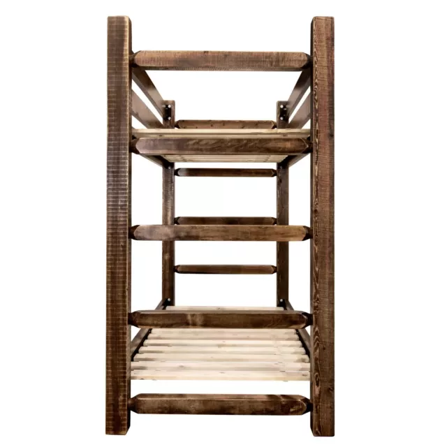 Rustic Bunk Bed TWIN size  FARMHOUSE STYLE Amish Made BunkBeds Western Lodge 2
