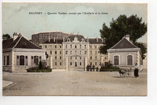 Thème VIE MILITAIRE CASERNES CPA 90 BELFORT quartier Vauban artillerie et Génie