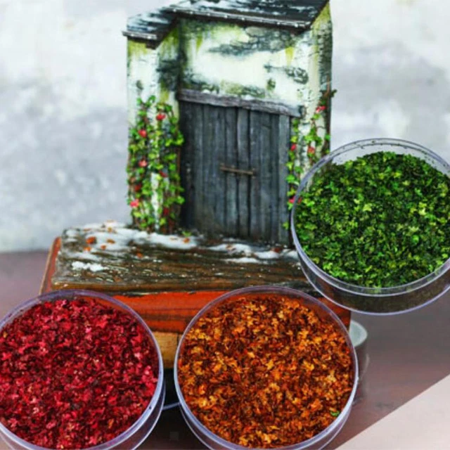 DIY Miniature Leaf Static Model Railway Garden Architecture Decoration