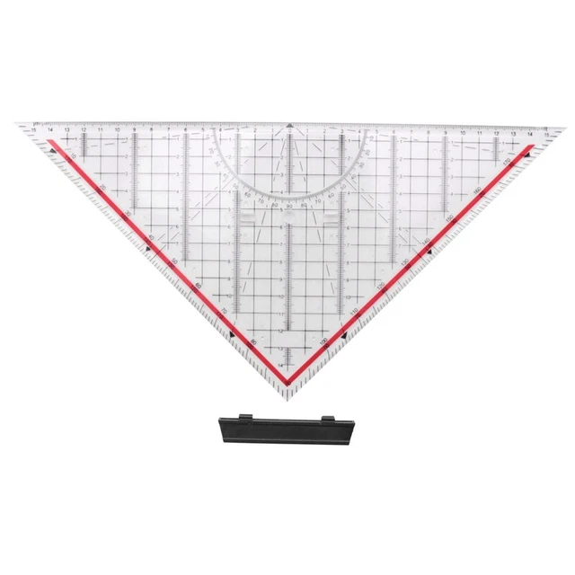 30CM Zeichendreieck Lineal Multifunktions-Zeichnungslineal mit Griff Winkel1356