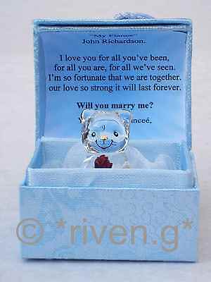Personalised MI vuoi sposare proposta il mio regalo FIANCE@Bear Box@22KT Gold@Fiance