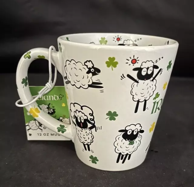 Ireland Sheep and Shamrock Coffee Cup Mug 12 oz B