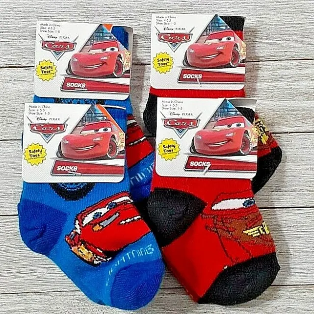 Cars boy's socks 4 pair size 4-5.5