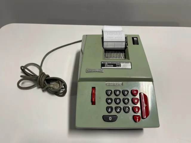 Vintage Hermes Precisa Model 209-10 Calculator Adding Machine