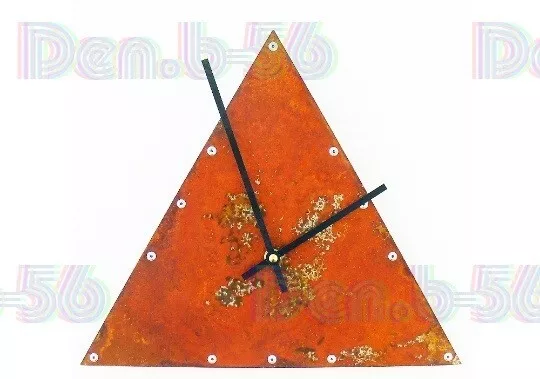 steampunk wall clock art decoration retro old rust rectangular simple large