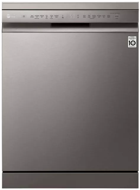 LG 60cm QuadWash Platinum Steel Freestanding Dishwasher XD5B14PS