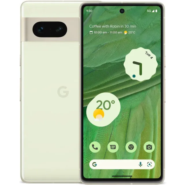 Google Pixel 7 GVU6C - 128GB - Lemongrass (Unlocked) Yellow Green - As New