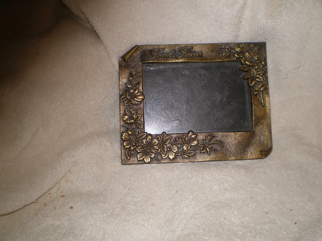 "Friends Forever". Vintage Brass  Picture Frame, Korea