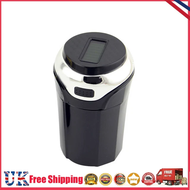 Car Cigarette Ashtray Travel Detachable Car Ashtray with Lid & Blue LED Light *Z