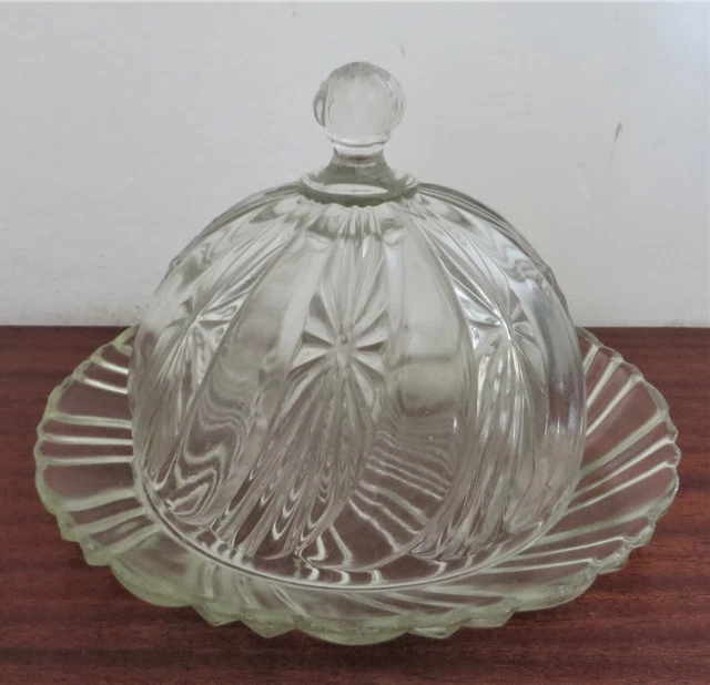 LOT DE DINETTE EN VERRE DE PORTIEUX CLOCHE A FROMAGE