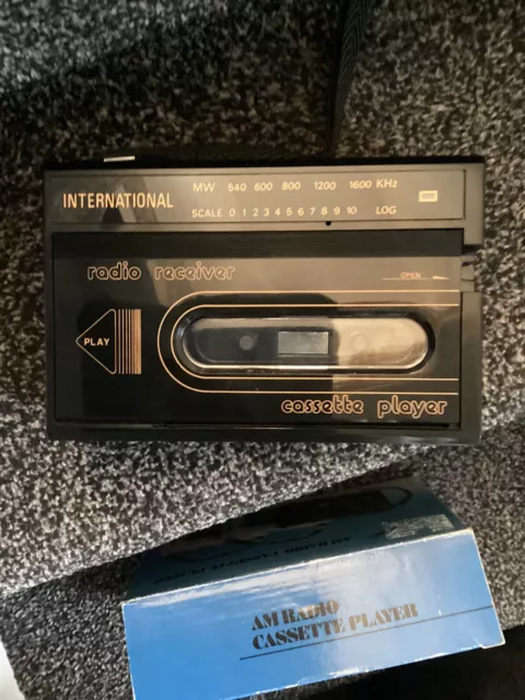 International RC-18 AM Radio Cassette Player New In Box Walkman With Radio