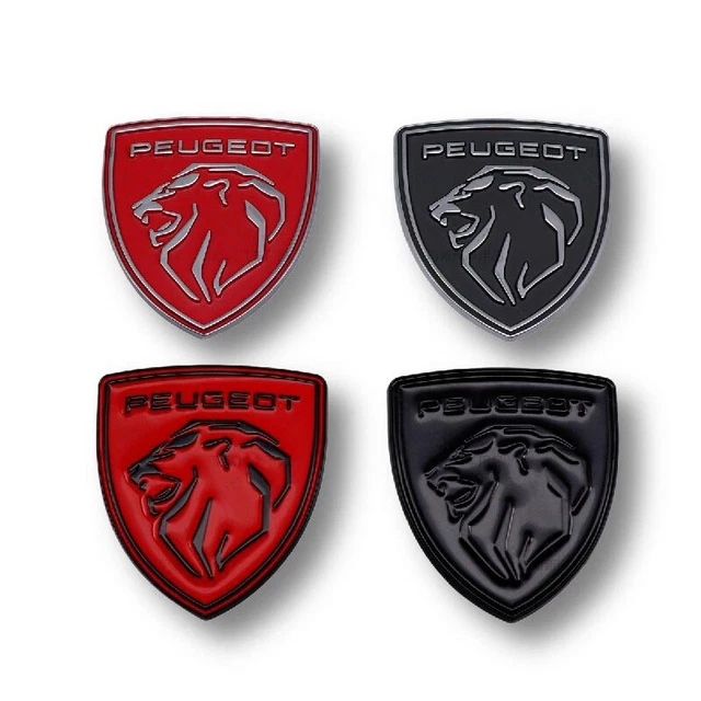 Autocollant 3D Logo Peugeot - Pour Capot, Grille, Coffre, Compatible 207, 307, 407, 508, 3008...