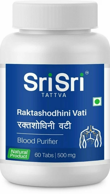 Sri Sri Tattva Raktashodhini Vati ayurvedic for blood purifies 60 tabs 500mg