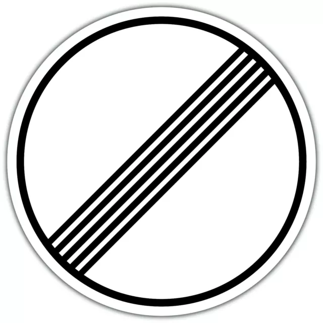 No Speed Limit Sign Autobahn German Vinyl Sticker Decal Car Window Laptop