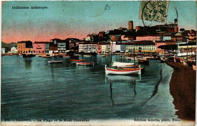 CPA CANNES - La Plage et le Mont Chevalier (488403)