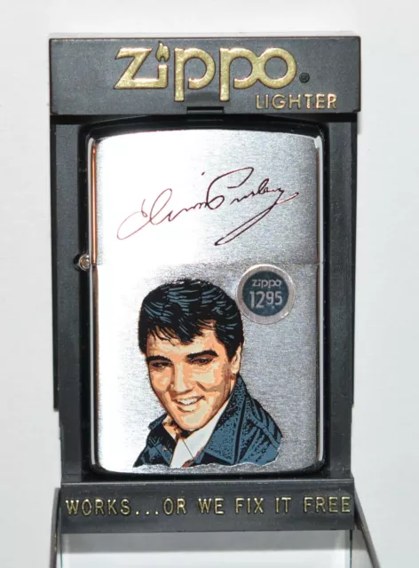 MIB Vintage Zippo Lighter in Box 1987 Elvis Presley Signature Unfired RARE HTF