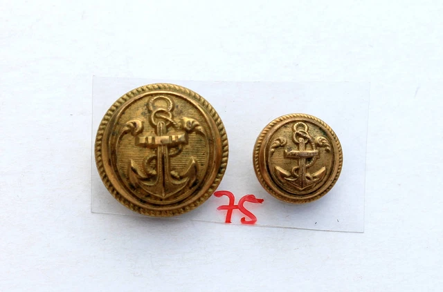 Bouton D'Uniforme Ancien TW&W Infanterie De Marine Française (1850-1914) - 22 Mm