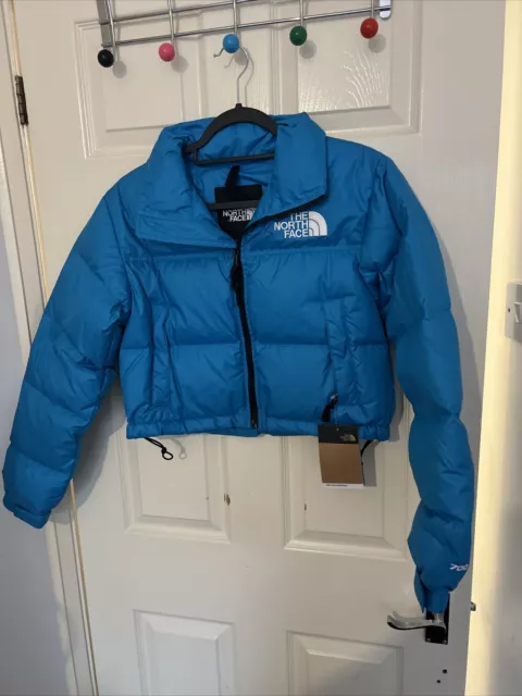 The North Face Women’s Nuptse Cropped Puffer Jacket Short Blue Size XS