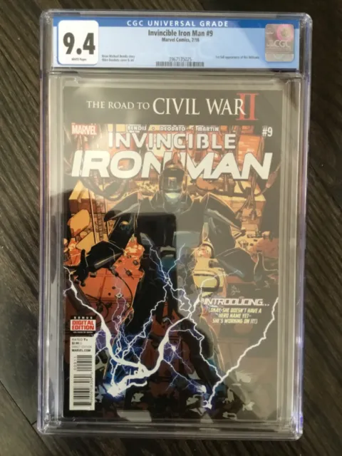 Invincible Iron Man #9 CGC 9.4 1st Print | Riri Williams Ironheart