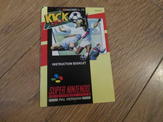 Calcio Spento Istruzioni Libretto Snes super nintendo Manuale