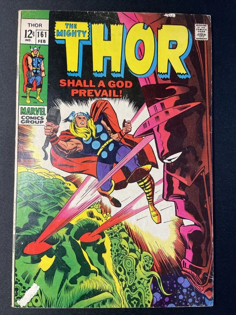 The Mighty Thor #161 Marvel Comics 1968 Galactus apperance Silver age Good
