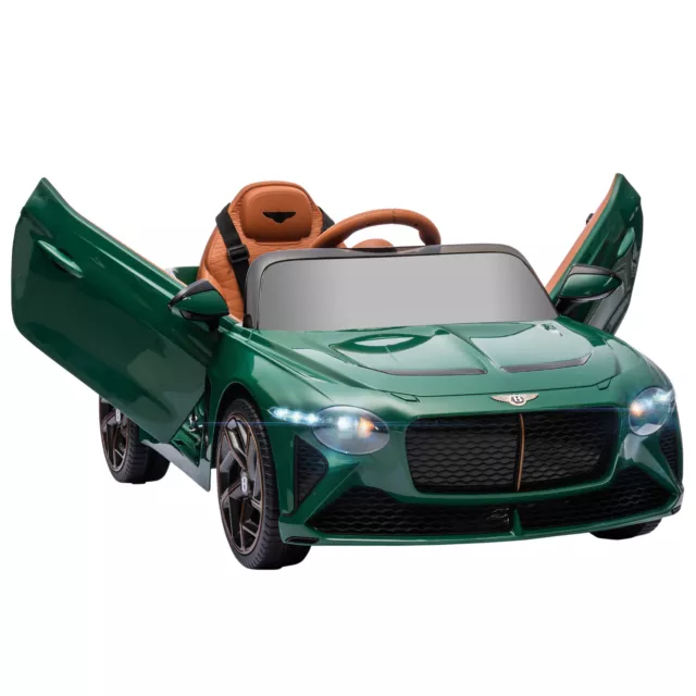 HOMCOM Bentley Bacalar Licensed 12V Kids Electric Ride-On w/ Remote - Green