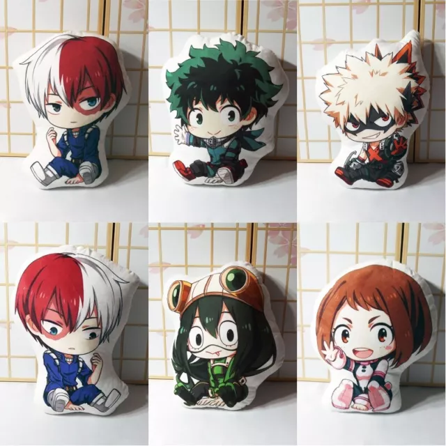 My Hero Academia Todoroki Shoto Bakugo Katsuki Throw Pillows Doll Stuffed Toys