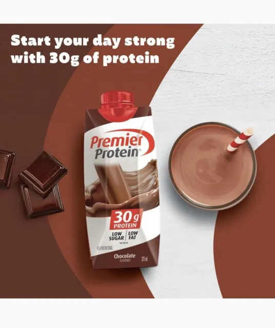 Premier Protein Schokolade Geschmack Getränk Shakes | Zucker- & fettarme Packung 12x325ml 3